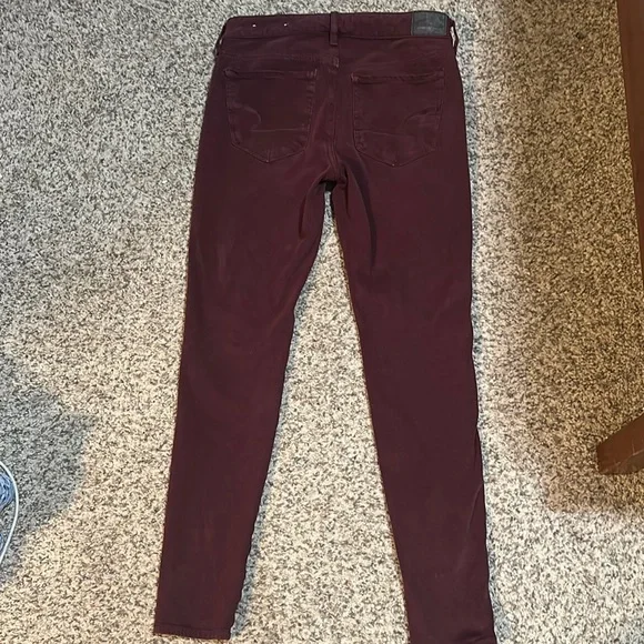 American Eagle Maroon Skinny Jeans - Picture 5 of 6